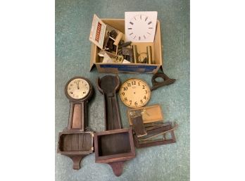 Assorted Clocks And Parts For Repair