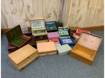 Large Grouping Of Assorted And Vintage Jewelry, Silver, And Cigar Boxes