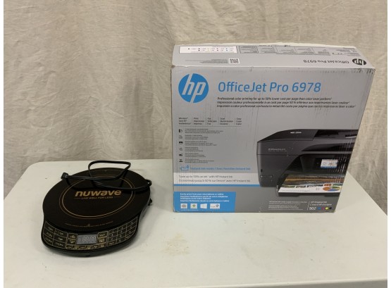 HP Office Jet Pro 6978 And Nuwave Platinum Cook Top