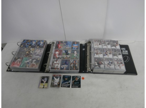 Basebasll Collection Including 3 Full 3 Ring Binders Of Baseball Cards Topps Bowman Chrome, Grandstand Trading