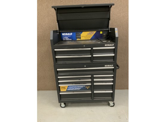 Kobalt 13 Drawer Tool Chest And Cart Combo With Some Contents