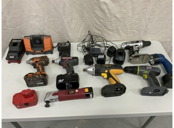 Assorted Cordless Battery Operated Tools