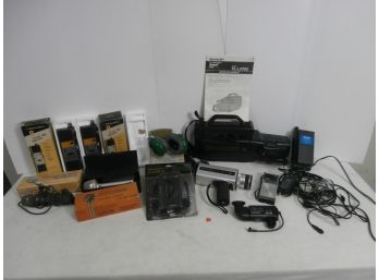 Electronics Lot Including 2 Realistic 9 Transistor Citizens Band Transceiver With Boxes CAT. No. 21-111