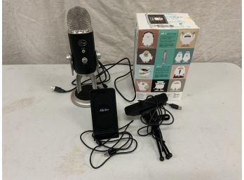 Web Cam And 2 Blue Microphones Including 1 YETI