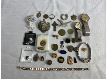 Assorted Costume Jewelry And Vintage Pins