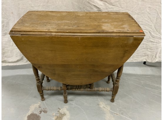 Mahogany Drop Leaf Table With 1 Drawer As Is With Water Damage