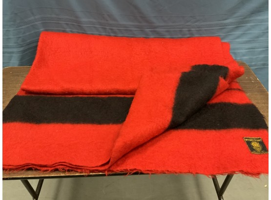 Witney Point Red And Black Wool Blanket