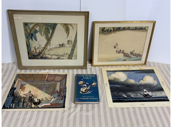 Columbus Sails By C. Walter Hodges Including 4 Original Illustrations