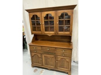 Hitchcock 2 Piece Hutch With Great Stenciling