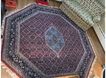 Octagonal Oriental Rug, Hand Knotted
