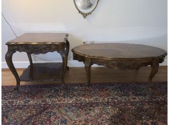 2 French Provincial Gordon's Inc. Coffee Table And Side Table