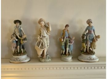 4 Large Porcelain Statues