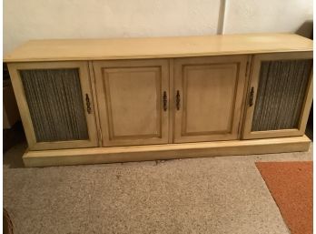 Italian Provincial Credenza Stereo Cabinet With Speakers But No Stereo
