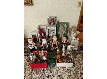 Assorted Holiday And Seasonal Decor Including Anna Lee Dolls