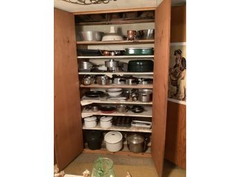 Large Lot Of Kitchen Ware, Bake Ware, Enameled Items And More