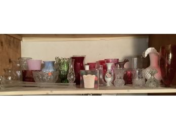 Assorted Vases, Lenox, Colored Glass And More
