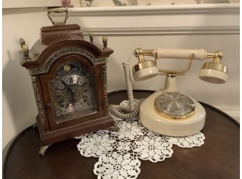 WUBA Made In Holland 2 Jewel Clock And A Bell Western Electric Phone
