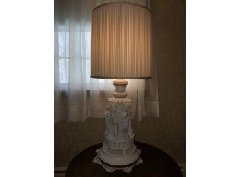 Metal And Porcelain 4 Figural Table Lamp