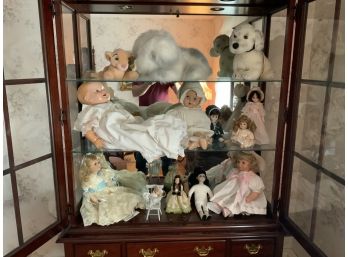 Assorted Doll Collection Including Vintage, Modern And Stuffed Animals