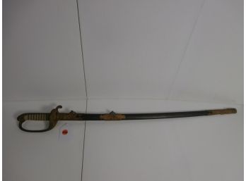 Vintage Cutlass Sword In Scabbard Decorative