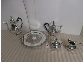 Silver Plated Items Including Silver King Automatic Percolator By John King Co.