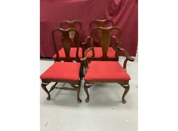Set Of 4 Hickory Chair Company Chippendale Chairs Including Two Armed