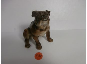 Lorenz Hutschenreuther Kunstabteilung 2425/2f Sitting Bulldog Porcelain Figure Germany