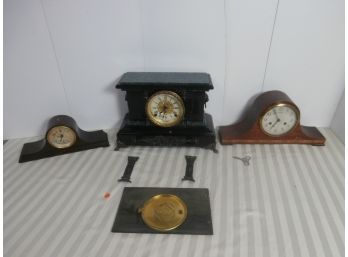 Clocks Including Seth Thomas Adamantine Mantle Clock And More