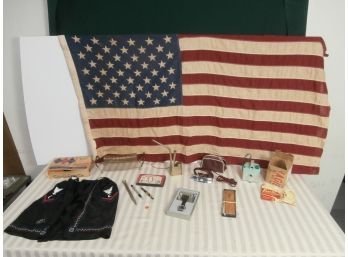 Miscellaneous Lot Including A Signed Pipe, Giv-a-gift Miniature Electric Iron With Case, Etc.