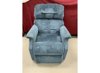 Blue Upholstered Lift Chair In Working Order