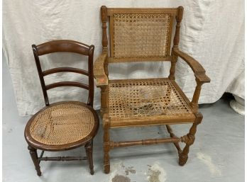 Two Antique Chairs Need Repair