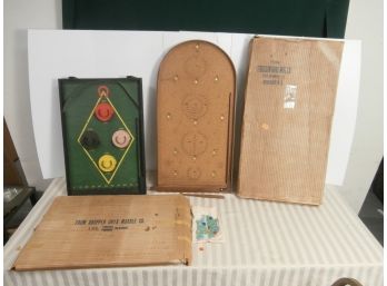 2 Early Bagatelle Games With Original Cardboard Boxes And More