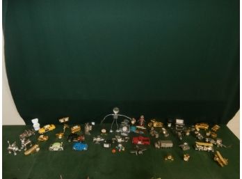 Large Grouping Of 45 Different Novelty Miniature Desk Clocks In Various Styles With Various Makers