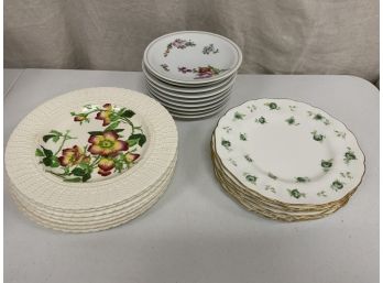 3 Stack Of Antique Plates Including Cauldon And Thomes Bavaria