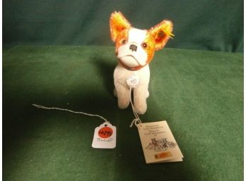 Steiff Bully Bulldog Historic Steiff Miniatures IV, Mohair Orange With Hangtags #031496