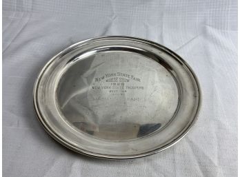 1928 New York State Fair Horse Show Sterling Silver Tray 19.4 Ozt
