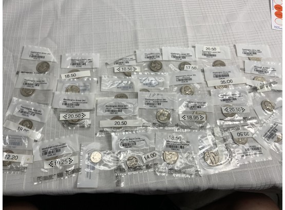 $6.95 In Silver Quarters And Dimes