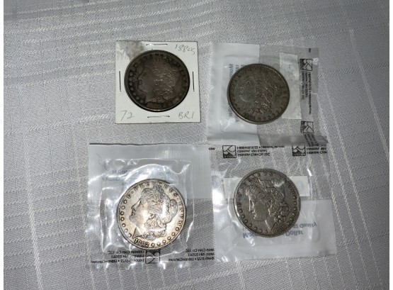 4 Morgan Dollars 1880-s, 81, 82, 83