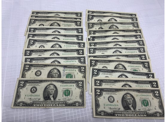 $50 Face Value 1976 Series $2 Bills