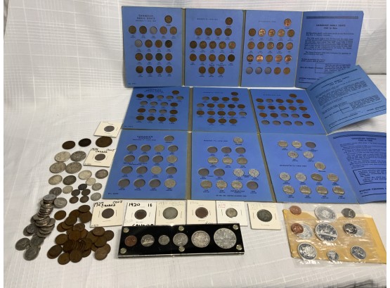 Collection Of Canadian Coins Including Many Silver