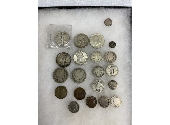 Early And Silver Coin Lot $5 Plus In Face Value Including Silver 1853 3c Piece