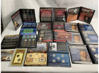 Collectible Coin Sets With Pennies,nickels, Dimes, Half Dollars
