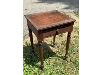 Antique 1 Drawer Stand With Turned Legs