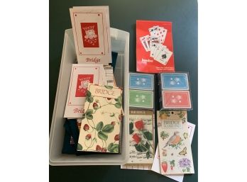 Assorted Playing Cards And Score Cards