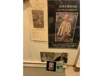 Ezra Pound Lot With Posters, Books And Records
