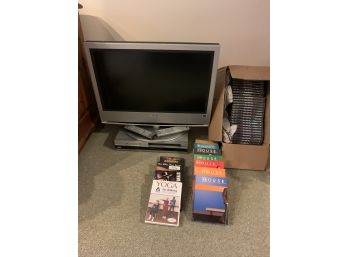 Sony Tv With Sony Dvd/vhs Combo And DVD’s Including House And Dean Martin