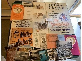 Assorted Ephemera, Movie Posters, And Postcards