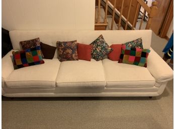 Mid Century Modern Style Sofa With Pillows