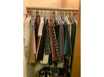 Assorted Closet With Woman’s  Designer Clothing Including LL Bean, And Others
