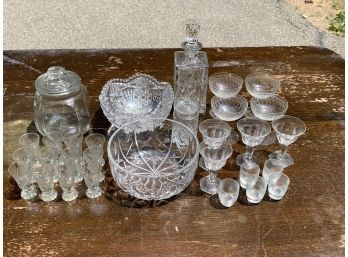 Cut Glass And Crystal Lot